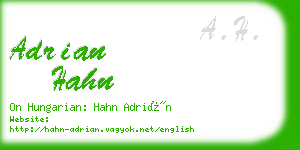 adrian hahn business card